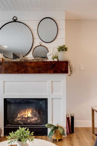 157 Calder Road Se, Medicine Hat, AB - Indoor Photo Showing Living Room With Fireplace