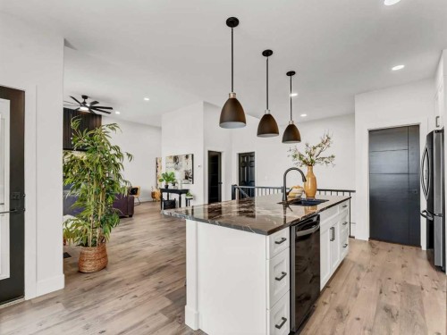 34 Palisades Way Ne, Medicine Hat, AB - Indoor Photo Showing Kitchen With Upgraded Kitchen