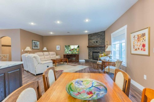 208 Westview Crescent West, Bow Island, AB - Indoor With Fireplace