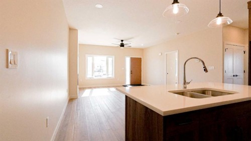 240 Parkview Lane West, Bow Island, AB - Indoor Photo Showing Kitchen With Double Sink