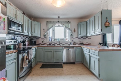 902 Range Road 65, Redcliff, AB - Indoor Photo Showing Kitchen With Double Sink