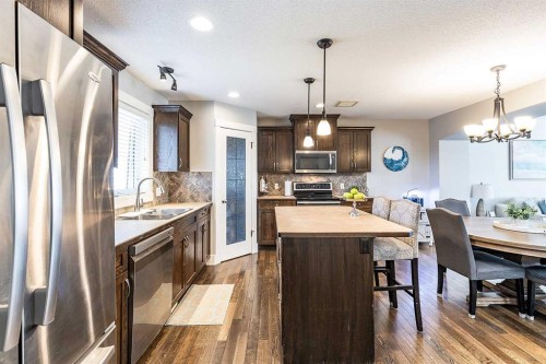 8 Terrace Circle Ne, Medicine Hat, AB - Indoor Photo Showing Kitchen With Double Sink With Upgraded Kitchen