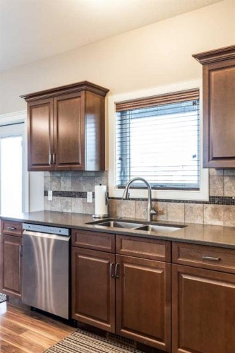 207 Hamptons Way Se, Medicine Hat, AB - Indoor Photo Showing Kitchen With Double Sink