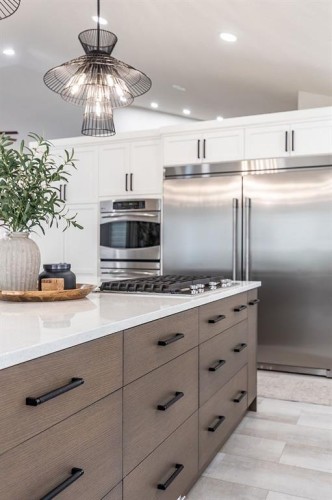 119 Perry Crescent Ne, Medicine Hat, AB - Indoor Photo Showing Kitchen With Upgraded Kitchen