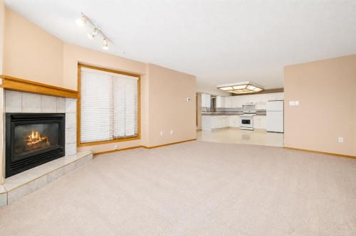 4-407 Macleod Trail Se, Medicine Hat, AB - Indoor Photo Showing Living Room With Fireplace