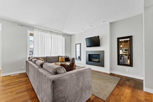 42 Somerset Link Se, Medicine Hat, AB - Indoor Photo Showing Living Room With Fireplace