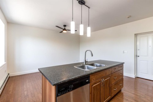 406-371 Aberdeen Street Se, Medicine Hat, AB - Indoor Photo Showing Kitchen With Double Sink