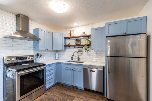 259 3 Street Nw, Medicine Hat, AB - Indoor Photo Showing Kitchen With Double Sink With Upgraded Kitchen
