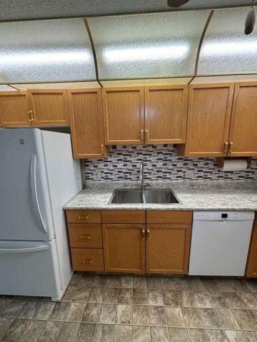 424-3021 13 Avenue Se, Medicine Hat, AB - Indoor Photo Showing Kitchen With Double Sink