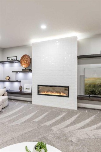 57 Hamptons Gate Se, Medicine Hat, AB - Indoor With Fireplace