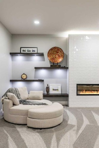 57 Hamptons Gate Se, Medicine Hat, AB - Indoor With Fireplace