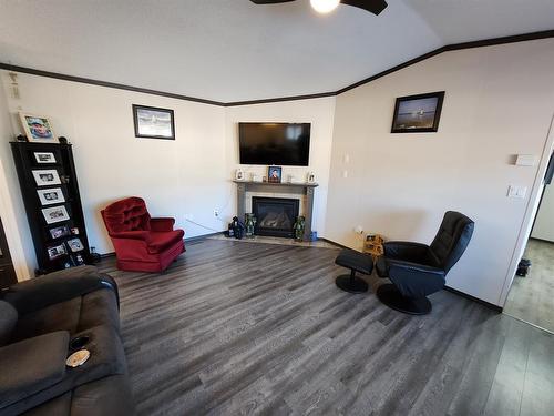 812 5A Street, Fox Creek, AB - Indoor Photo Showing Living Room With Fireplace