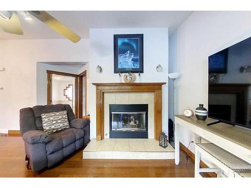 7212 Glenwood Drive, Edson, AB - Indoor Photo Showing Living Room With Fireplace