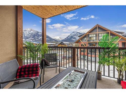 302-1105 Spring Creek Drive, Canmore, AB - Outdoor With Balcony With Exterior