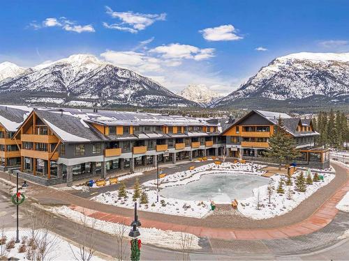 302-1105 Spring Creek Drive, Canmore, AB - Outdoor With Balcony With View