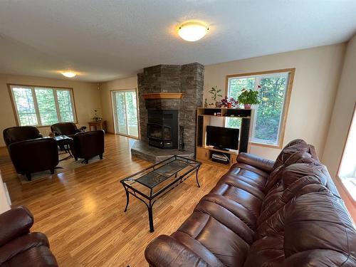 247 Woodley Drive, Hinton, AB - Indoor Photo Showing Living Room With Fireplace
