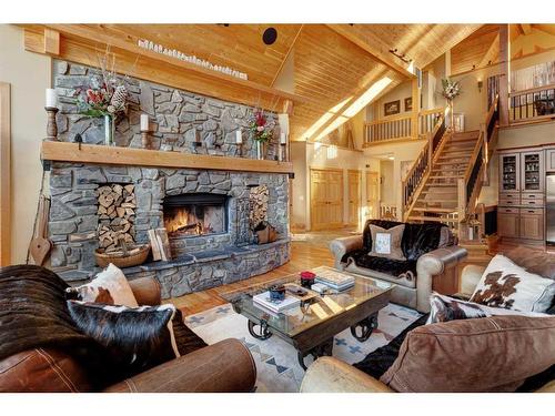 220 Eagle Point, Canmore, AB - Indoor Photo Showing Living Room With Fireplace