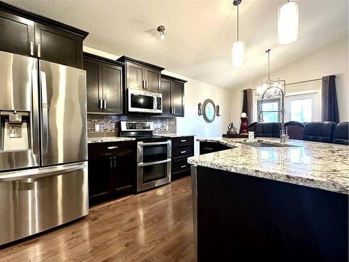 50 Spruce Road, Whitecourt, AB - Indoor Photo Showing Kitchen With Stainless Steel Kitchen With Upgraded Kitchen