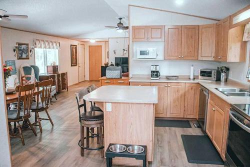 49 Nielsen Drive, Island Lake South, AB - Indoor Photo Showing Kitchen With Double Sink