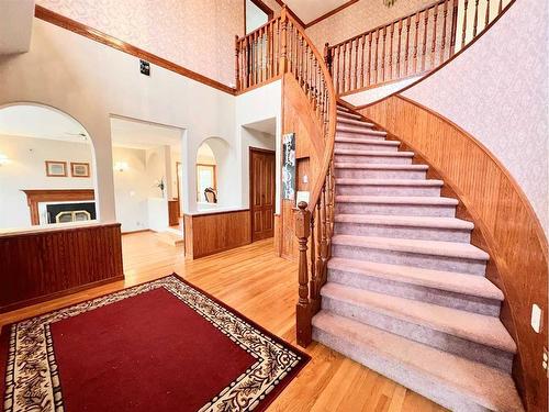 4908 52 Street, Colinton, AB - Indoor Photo Showing Living Room With Fireplace