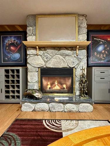 21 Chaisson Crossing, Whitecourt, AB - Indoor Photo Showing Living Room With Fireplace