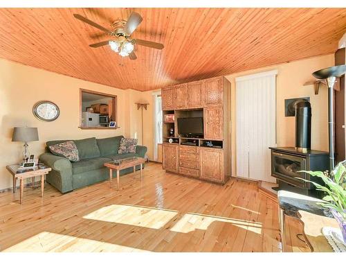 618 Willow Drive, Sunset Beach, AB - Indoor Photo Showing Living Room With Fireplace