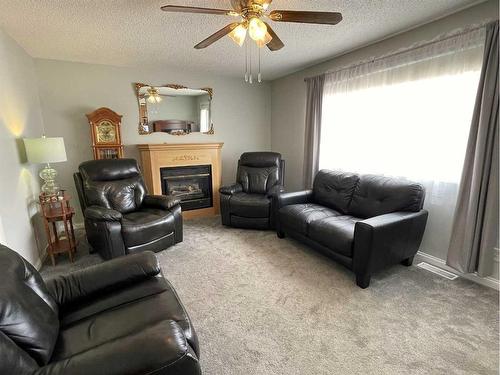 113 Chetamon Drive, Hinton, AB - Indoor Photo Showing Living Room With Fireplace