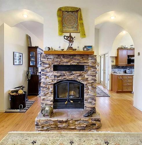 5502 17 Avenue, Edson, AB - Indoor Photo Showing Living Room With Fireplace