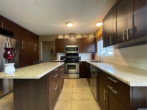 55 Hillside Crescent, Swan Hills, AB - Indoor Photo Showing Kitchen With Stainless Steel Kitchen With Double Sink