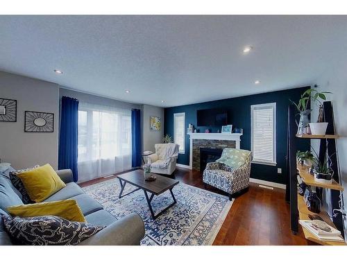 1613 41A Street, Edson, AB - Indoor Photo Showing Living Room With Fireplace