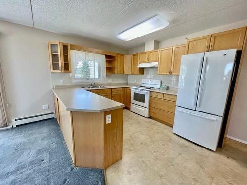 307-228 Pembina Avenue, Hinton, AB - Indoor Photo Showing Kitchen With Double Sink