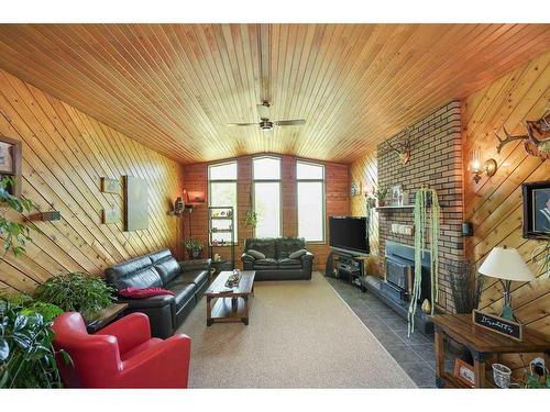 664059 Range Road 235, Rural Athabasca County, AB - Indoor With Fireplace