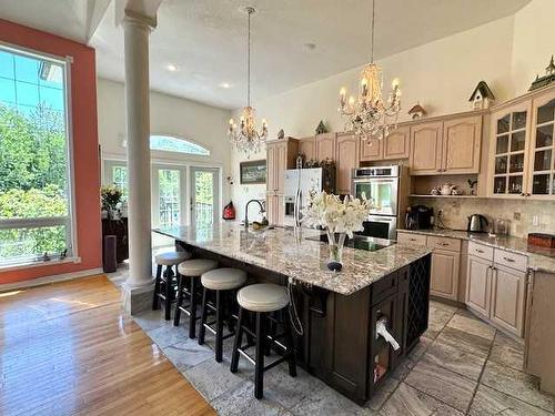 50 Lakeview Heights, Canyon Creek, AB - Indoor Photo Showing Kitchen With Upgraded Kitchen