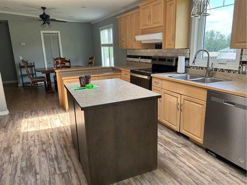 592043 Range Road 104 Lonira, Rural Woodlands County, AB - Indoor Photo Showing Kitchen With Double Sink