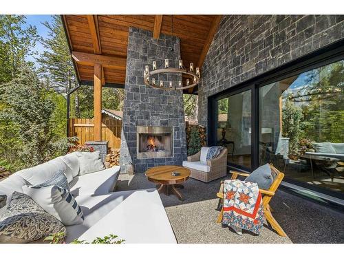 902 16Th Street, Canmore, AB -  Photo Showing Living Room With Fireplace