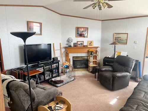 230 Mawdsley Crescent, Grande Cache, AB - Indoor Photo Showing Living Room With Fireplace