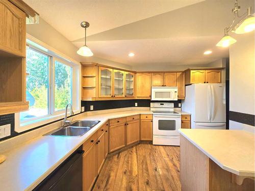 110 Poplar Drive, Whitecourt, AB - Indoor Photo Showing Kitchen With Double Sink