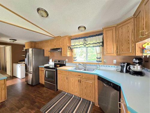 592061A Highway 658, Rural Woodlands County, AB - Indoor Photo Showing Kitchen With Double Sink