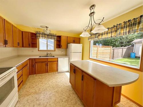 135 Sitar Crescent, Hinton, AB - Indoor Photo Showing Kitchen With Double Sink