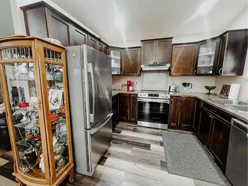 66 Cedar Heights, Whitecourt, AB - Indoor Photo Showing Kitchen With Double Sink