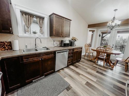 66 Cedar Heights, Whitecourt, AB - Indoor Photo Showing Kitchen With Double Sink