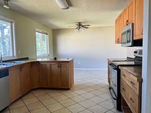 10857 98 Avenue, Grande Cache, AB - Indoor Photo Showing Kitchen With Double Sink