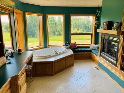 590032 Range Road 111A, Rural Woodlands County, AB - Indoor With Fireplace