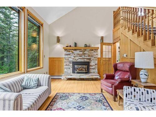 1102 10Th Avenue, Canmore, AB - Indoor Photo Showing Living Room With Fireplace