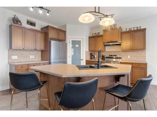 131 Mink Creek Road, Whitecourt, AB - Indoor Photo Showing Kitchen With Double Sink