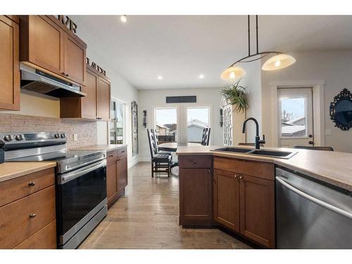 131 Mink Creek Road, Whitecourt, AB - Indoor Photo Showing Kitchen With Double Sink