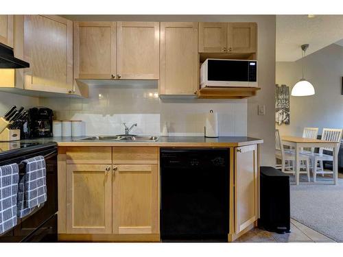 326-109 Montane Road, Canmore, AB - Indoor Photo Showing Kitchen With Double Sink