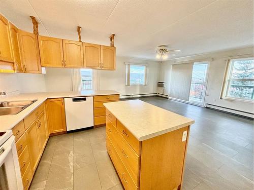 204-228 Pembina Avenue, Hinton, AB - Indoor Photo Showing Kitchen With Double Sink