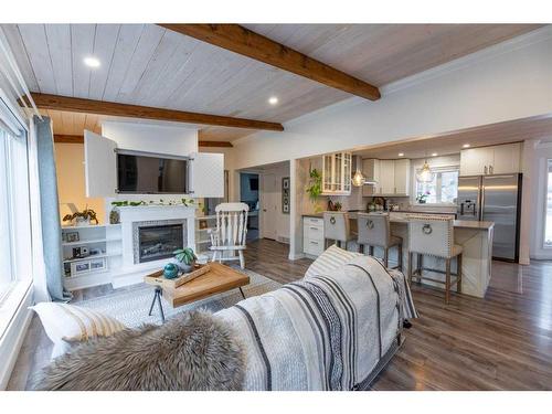 199 Moberly Drive, Hinton, AB - Indoor Photo Showing Living Room With Fireplace