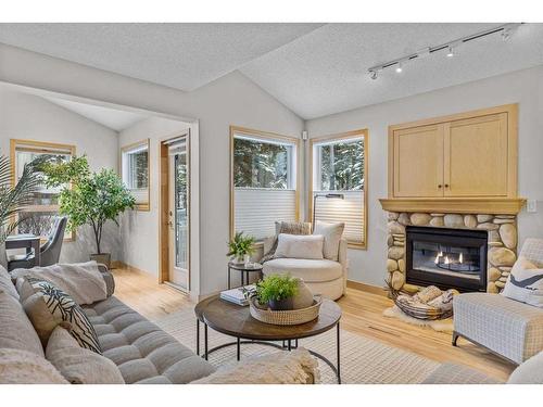 53-127 Carey, Canmore, AB - Indoor Photo Showing Living Room With Fireplace